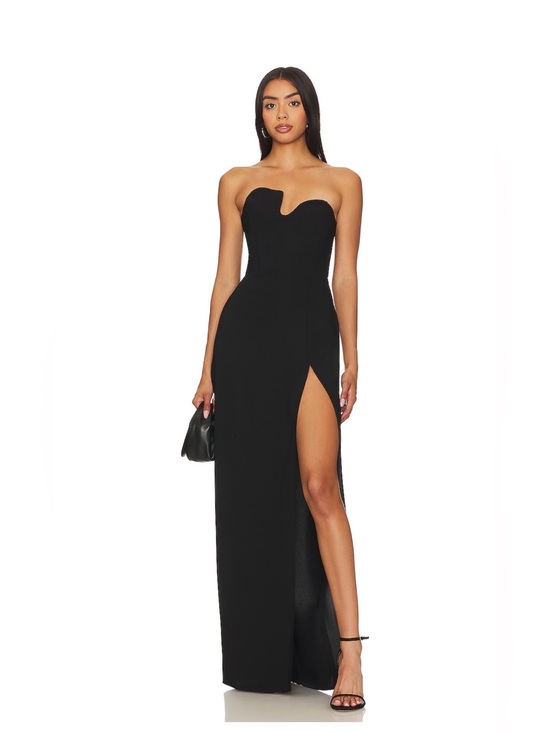 Amanda Uprichard Dresses & Skirts - X Revolve Strapless Puzzle Gown in Black